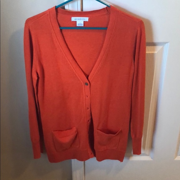 Orange Boyfriend Liz Claiborne Cardigan - Picture 1 of 3